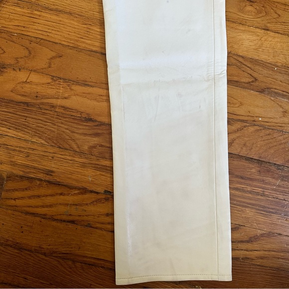 Agolde Recycled Leather Criss Cross Straight white Leather Pants - Picture 12 of 14